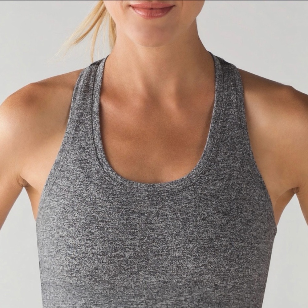 Lululemon Cool Racerback II •Heathered Black (First Release) - Picture 3 of 14